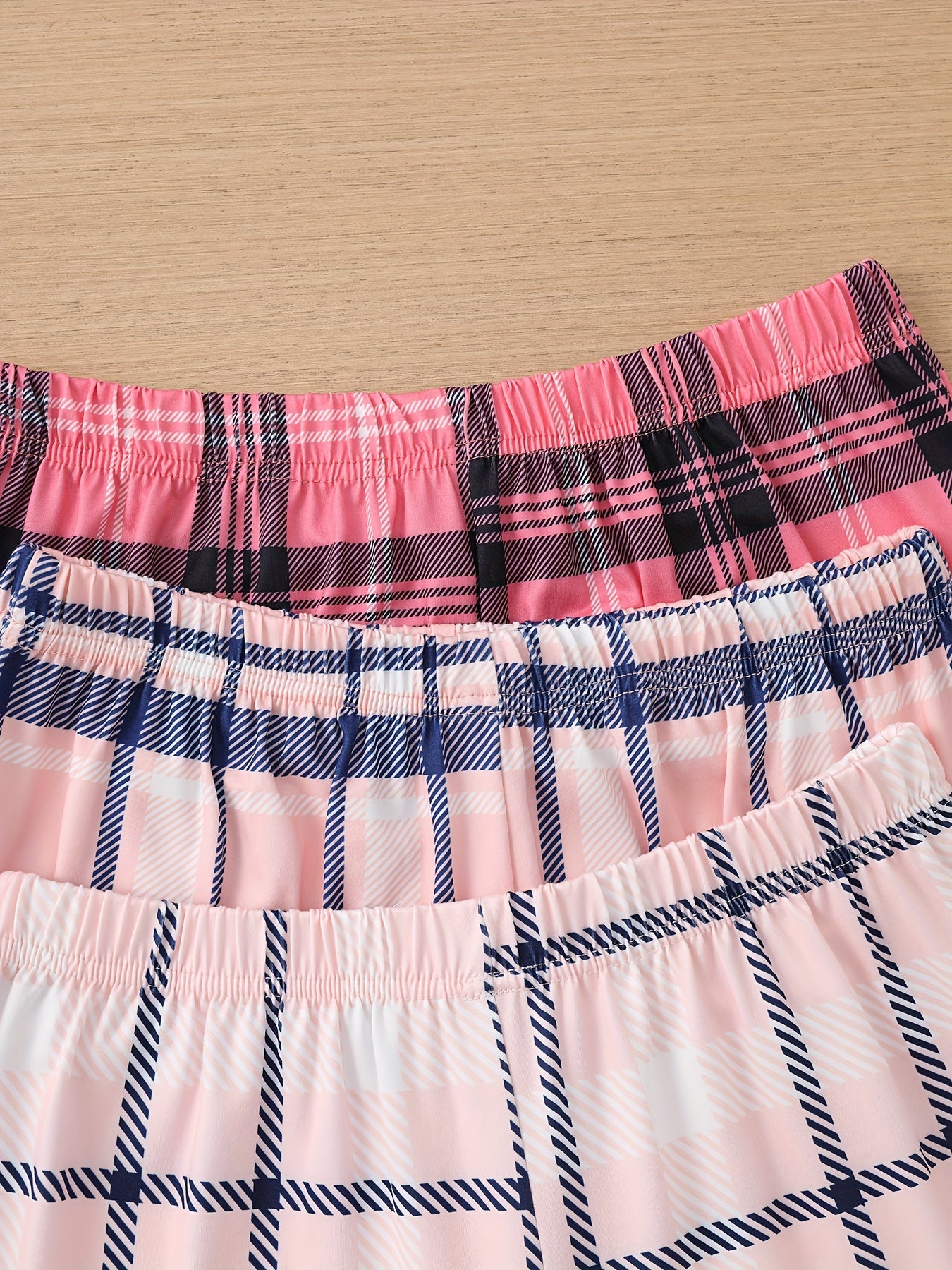 Pantalones de descanso para mujer con estampado de cuadros, cintura elástica alta, ajuste holgado, ropa de dormir y ropa de estar en casa