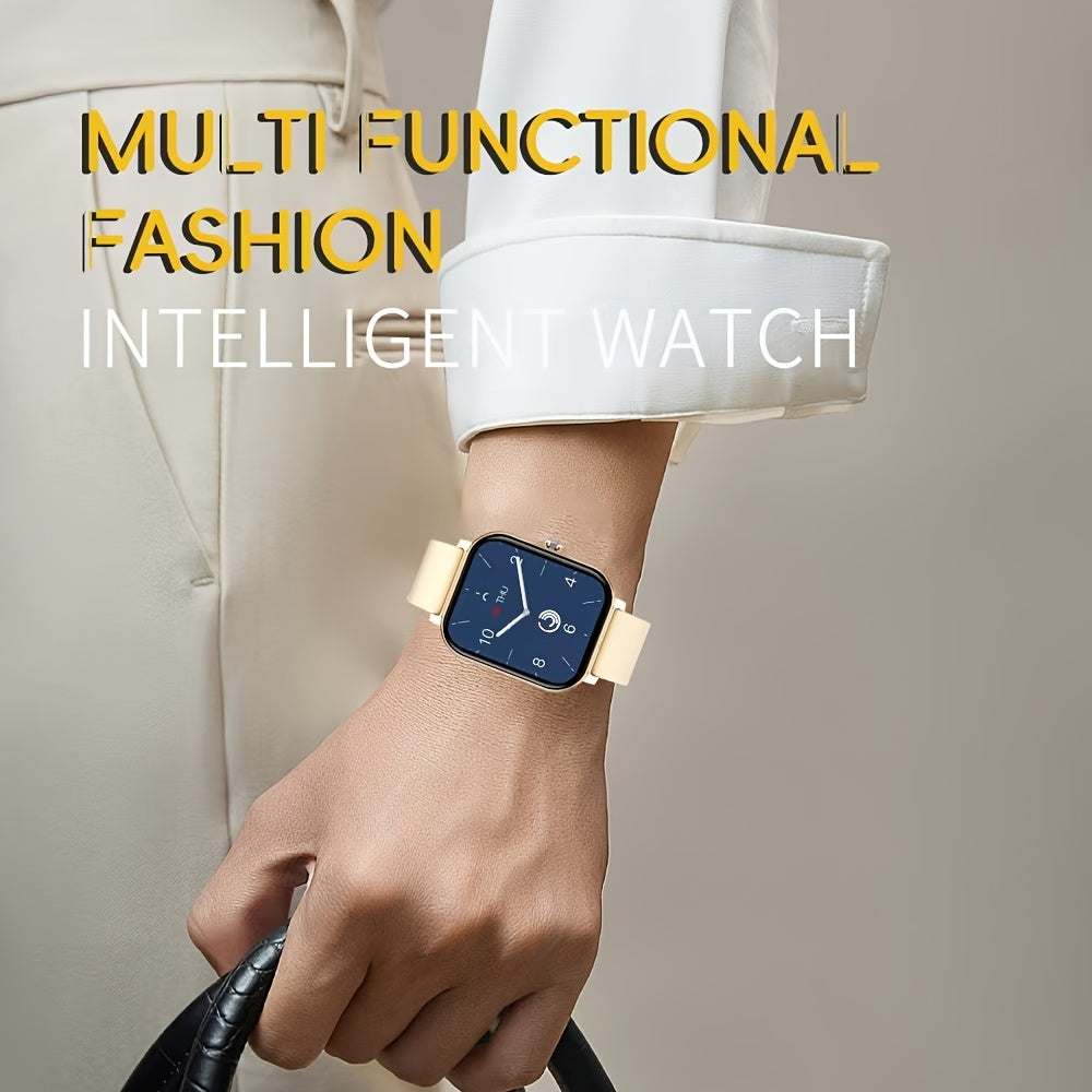 Reloj inteligente delgado sin bordes para iPhone y Android, llamadas inalámbricas, modos deportivos, alerta de sedentarismo, pronóstico del tiempo, notificaciones de mensajes