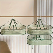 Double-Layer Drying Rack for Clothes Socks and Sweaters Plastic Mesh Flat Drying Rack