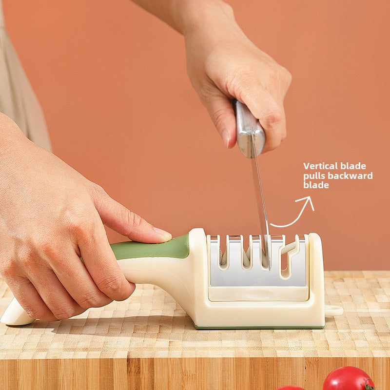 2-Piece Multi-Stage Kitchen Knife Sharpening Stone Set with 4-Step Sharpening and Polishing