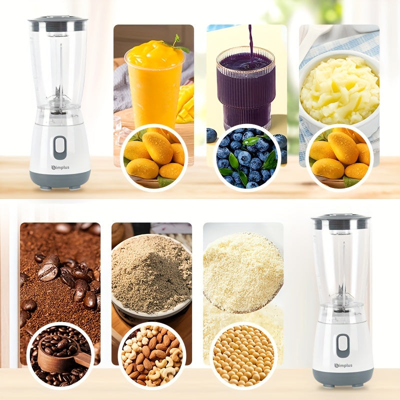 600ml Plastic Blender with Auto Clean Non-Slip Base Push Button 220V