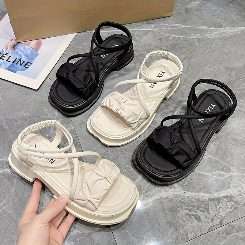 Women's Retro Summer Platform Sandals Open-Toe Roman Style Comfortable