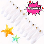 10/20/30 шт дышащих носков для щиколотки с ярким блоковым дизайном для повседневной носки