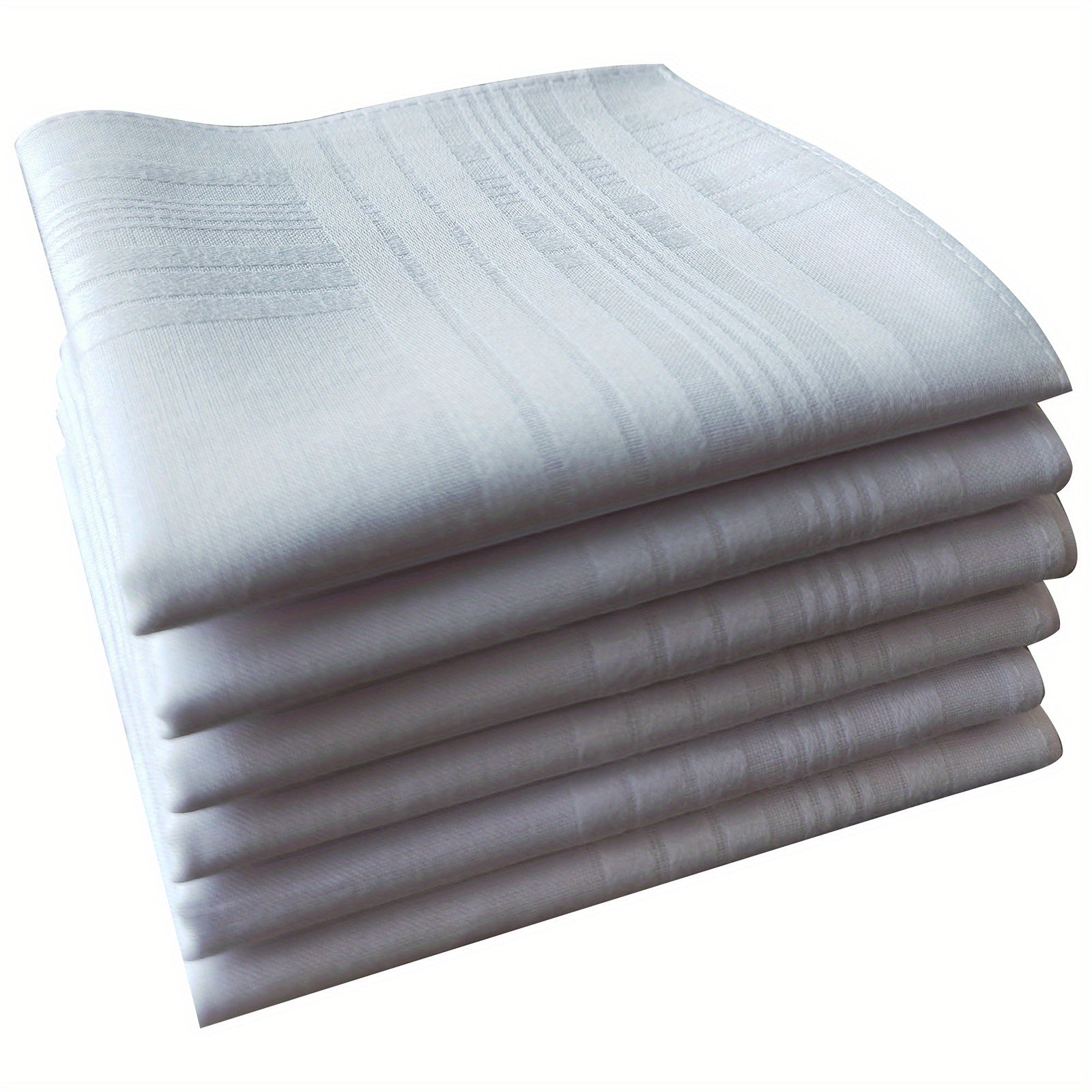 Set of 6 White Satin Fabric Strips 39.88 cm for DIY Handkerchief Jewelry Making