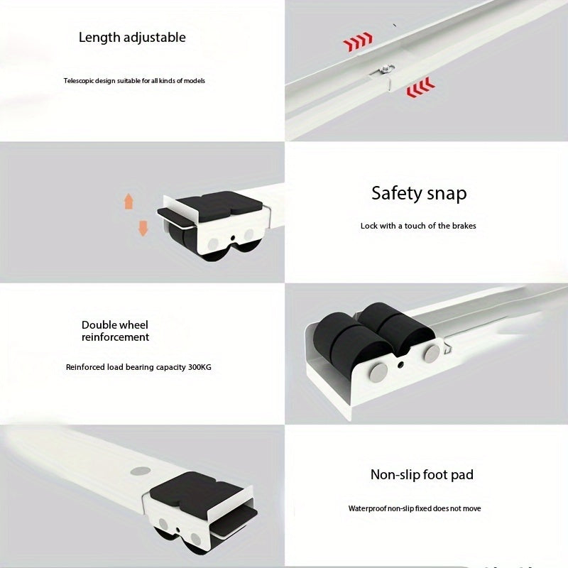 Adjustable Stainless Steel Washing Machine Stand with Non-Slip Feet 300KG Capacity