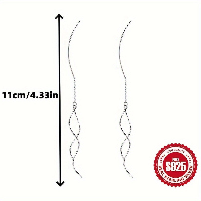 Kumush ayollar uchun sirg‘alar, Xoch to‘lqinli dizayn, allergenlarga chidamli zargarlik buyumlari, sovg‘a