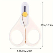 Белые маленькие ножницы для ногтей - идеально подходят для подарков на Рождество, Хэллоуин, День благодарения, Новый год и День святого Валентина!