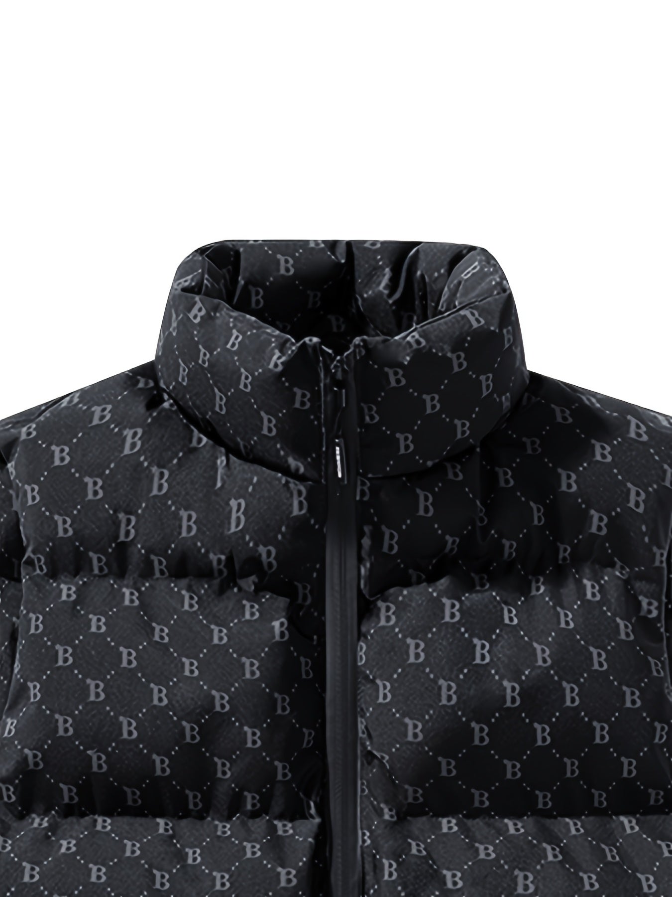 Ayollar uchun qishki bezsiz yengsizlik kamzul kurtka stand collar zip pockets letter print