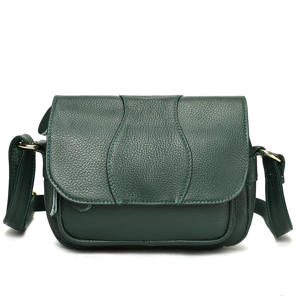 Women’s Leather Crossbody Bag Black Blue Casual Adjustable Strap Durable