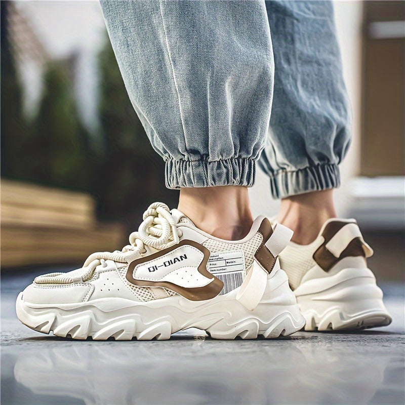 Men's All-Season Sneakers Breathable Non-Slip Thick Sole for Running Training Casual