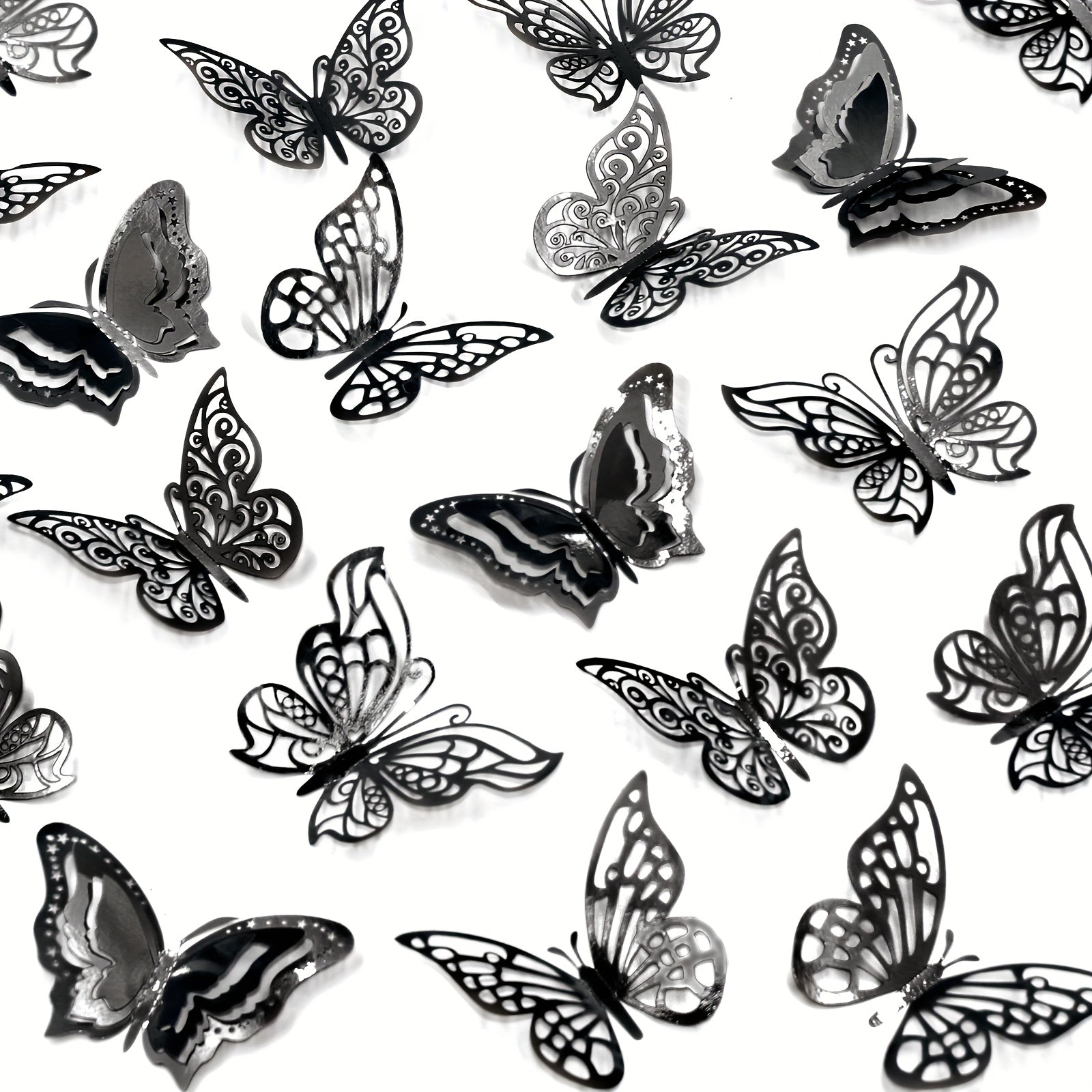 48 3D Butterfly Wall Stickers for Home Decor and Party Decorations