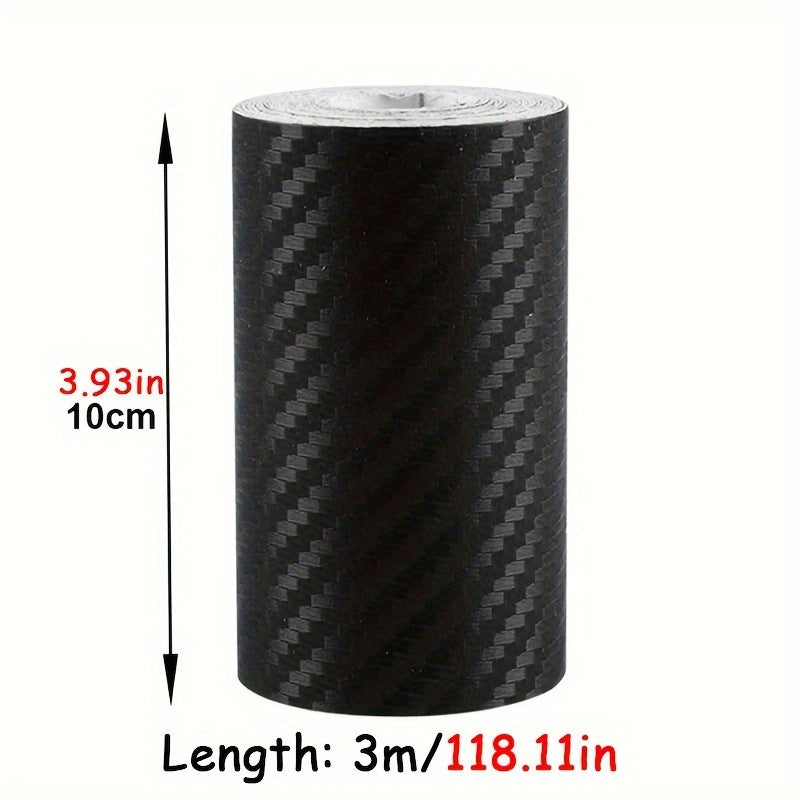 3D Carbon Fiber Vinyl Wrap for Car Protection Scratch Resistant Black