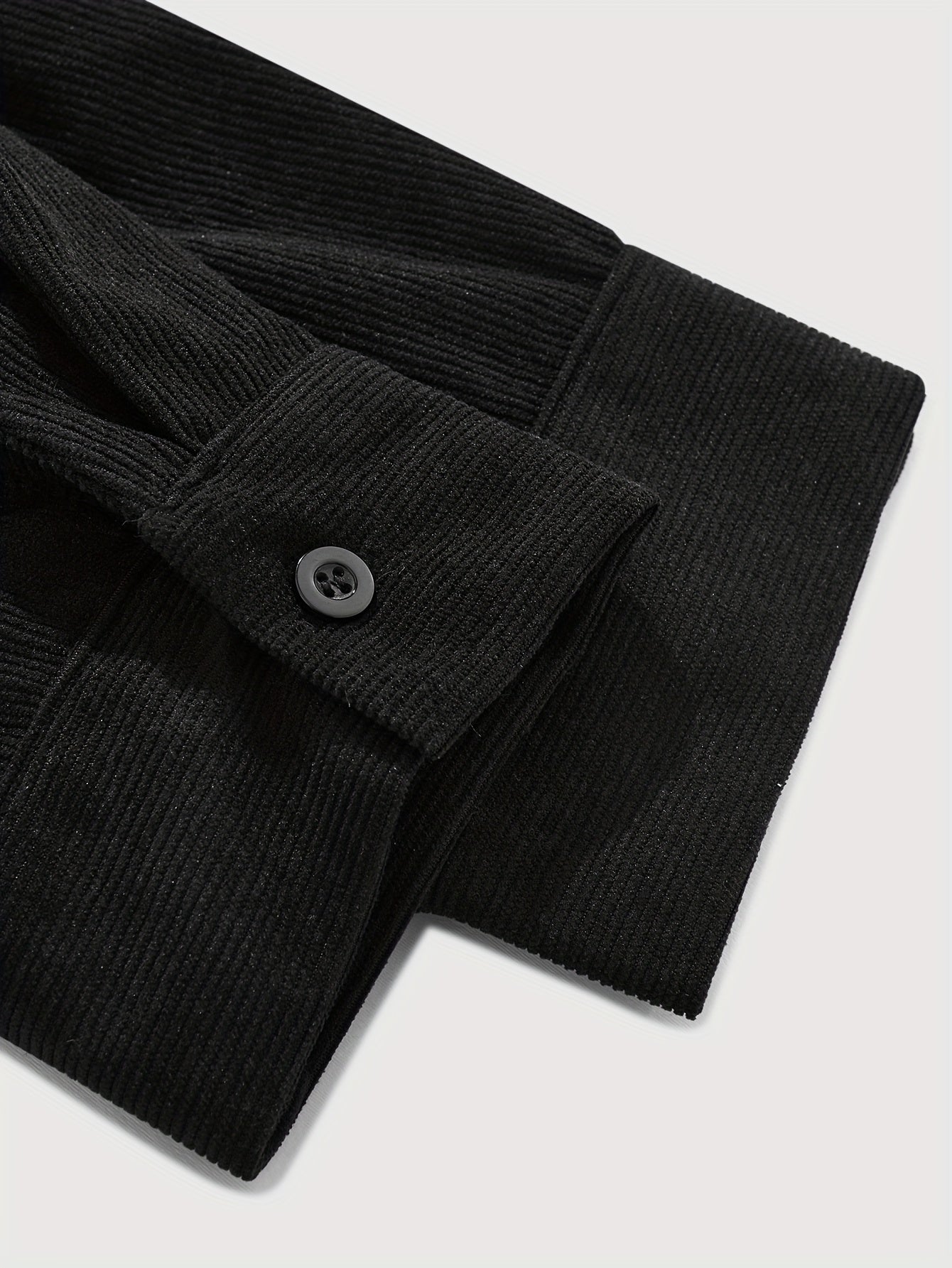 Men's Casual Solid Color Polyester Woven Lapel Shirt