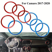 4Pcs Aluminum Alloy Car AC Knob Cover Vent Trim Sticker for Camaro 2017-2020