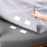 20 Pieces Black and White Square Sofa Grippers Non-Slip Fasteners for Cushions