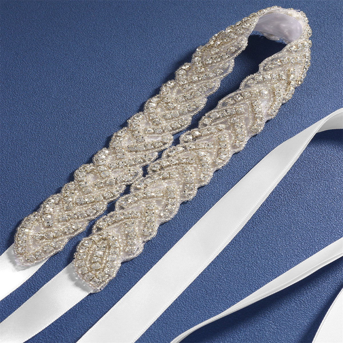 Women's Bridal Waist Chain Faux Pearl Rhinestone Girdle for Wedding Dresses