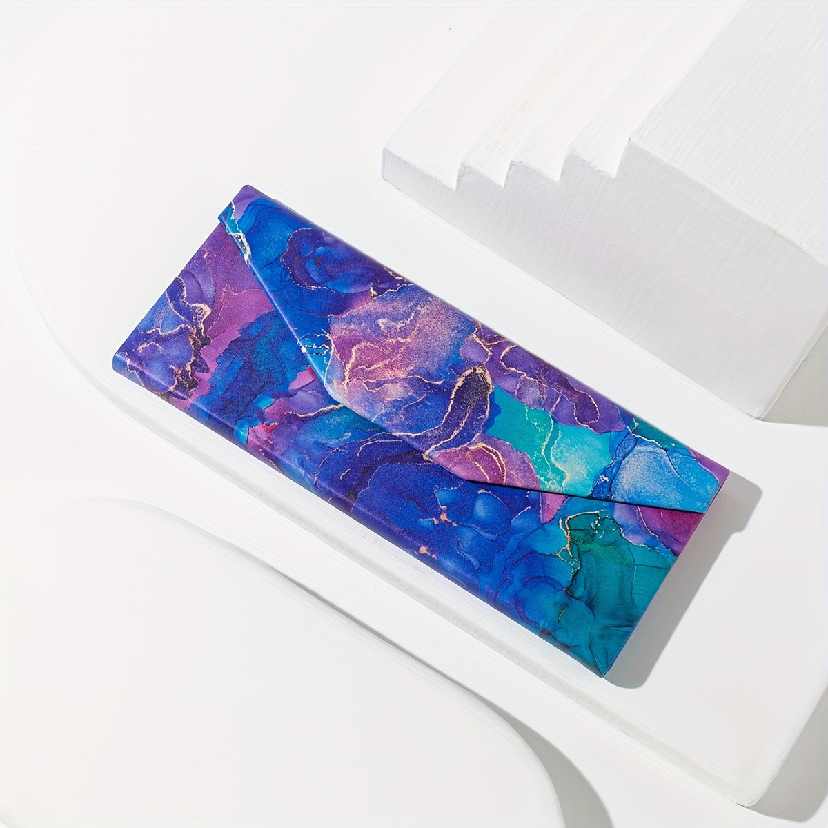 Estuche plegable para gafas de sol con estampado, protector portátil y duradero para gafas