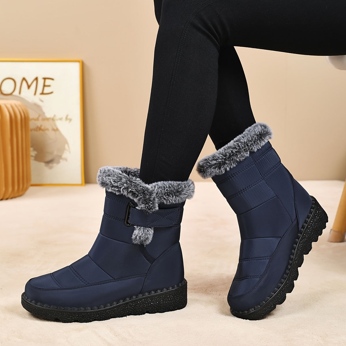 Women's Ankle Boots Fleece-Lined Casual Shoes for All Seasons