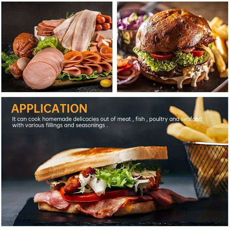 304 Stainless Steel Meat Pressing Barrel with Thermometer and Snap-On Lid