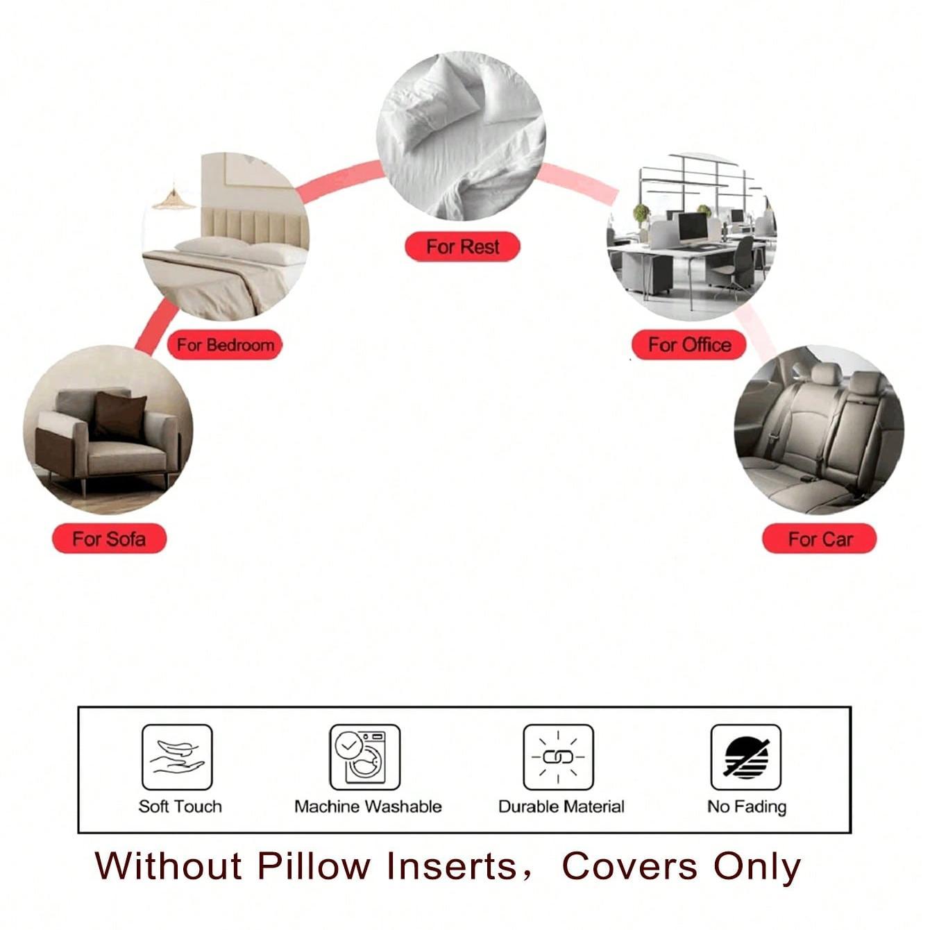 Personalized Photo Cushion Cover Square Throw Pillow Soft Polyester Machine Washable Room Decor Gift