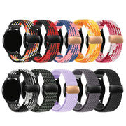 Polyamide Elastic Woven Smartwatch Band with Magnetic Clasp 18mm 20mm 22mm Compatible with Samsung Huawei Xiaomi