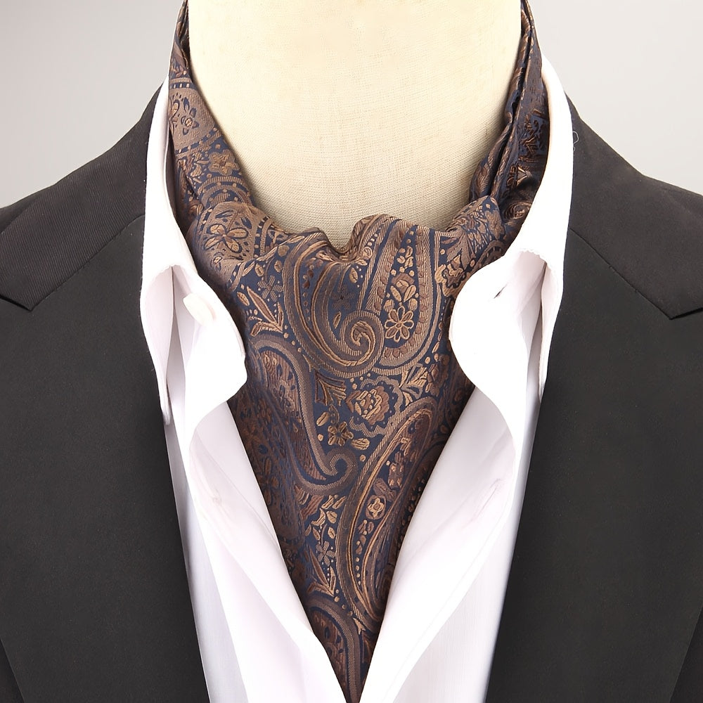 Men's Polka Dot Ascot Cravat Shirt Scarf Polyester for Casual and Formal Wear