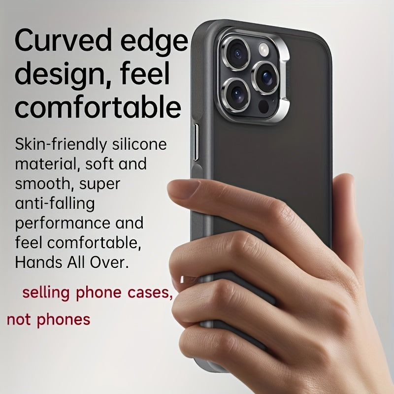 Luxury Matte Electroplated Phone Case for iPhone 16 Pro Max Solid Color Full-Body Protection