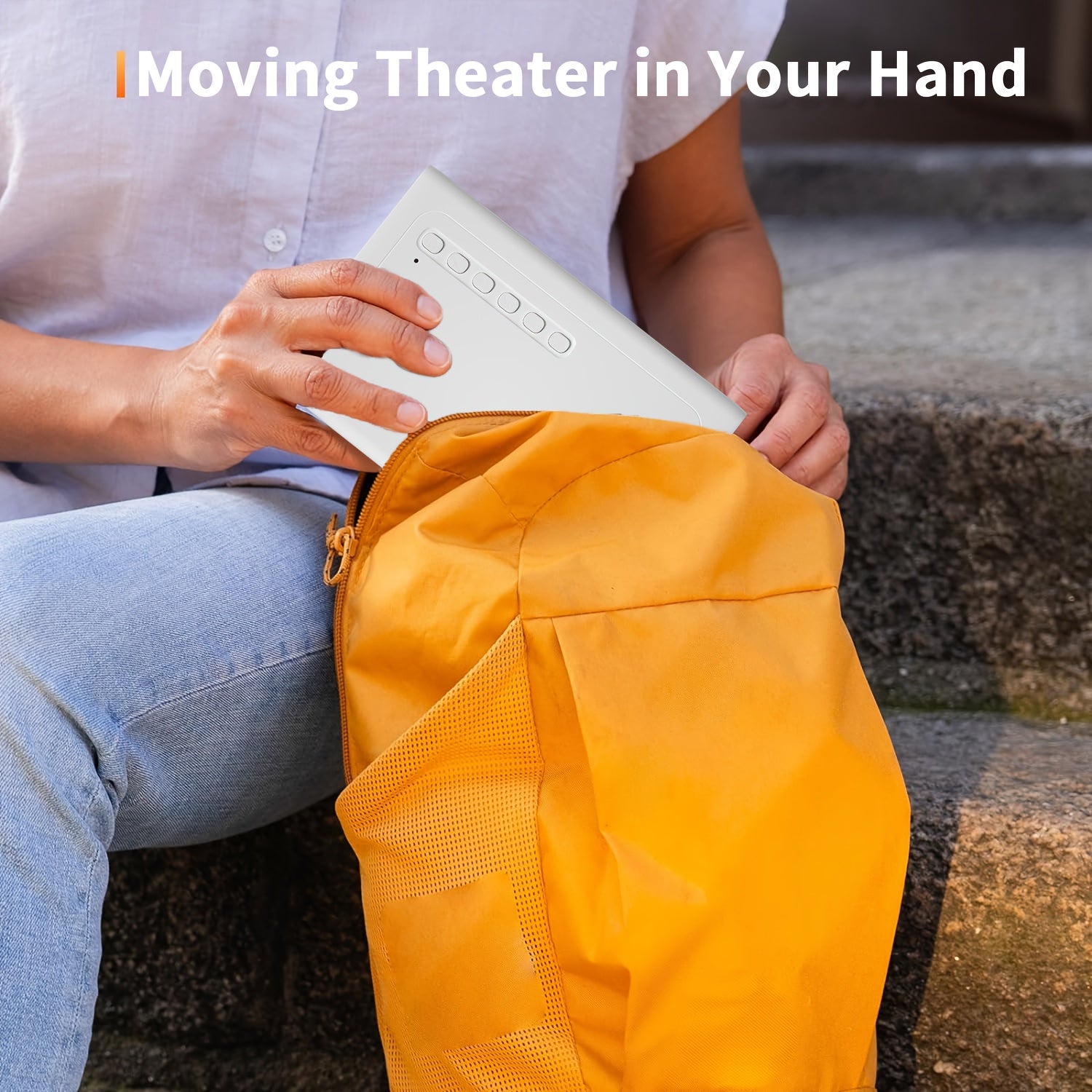 Mini Projector with Fast Focus Built-in Speaker Remote 1920x1080 Full HD 16:9