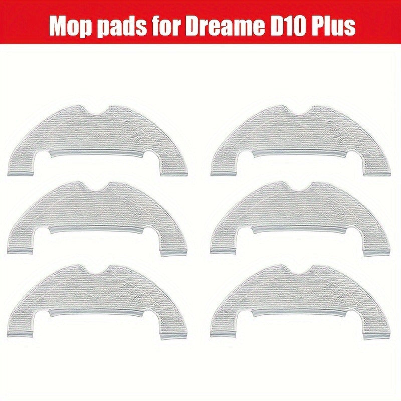 6 Mop Cloth Replacement Parts for D10 Plus Robot Vacuum Cleaner