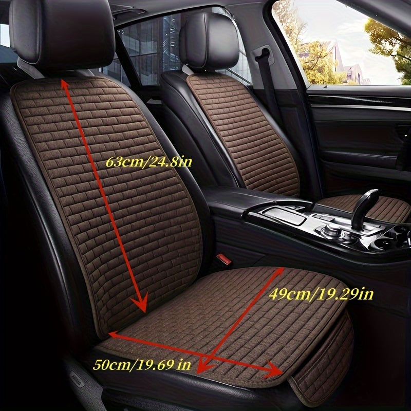 Universal Flax Car Seat Cover Protector with Backrest for Auto and Truck