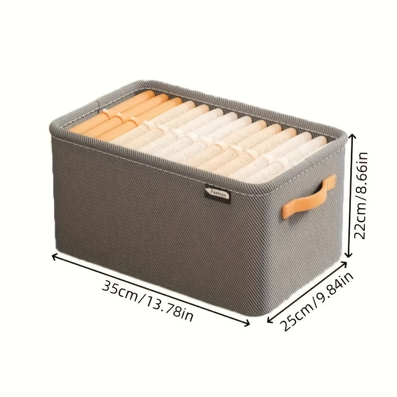 Klassik mato saqlash savatlari - shkaf, raf, ofis va talabalar yotoqxonasida foydalanish uchun ko'p funksiyali tashkilotchilar, kiyim-kechak, turli xil narsalar va uy tartibi uchun mukammal.