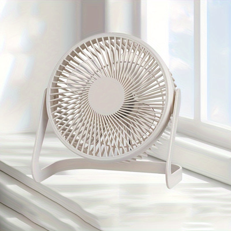 Портативный USB настольный вентилятор с регулируемой скоростью темно-синего цвета идеально подходит для использования в офисе, общежитии или дома. Предлагает несколько вариантов питания и может быть размещен гибко.