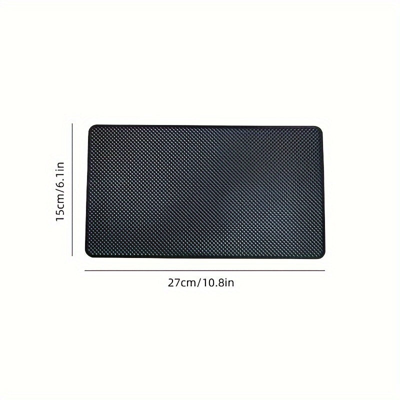 Black Silicone Dashboard Mat for Car Non-Slip Heat-Resistant Washable