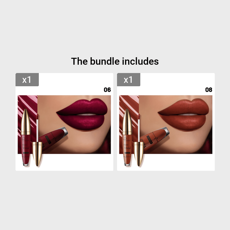 Pintalabios de terciopelo rojo mate para mujer de larga duración y humectante