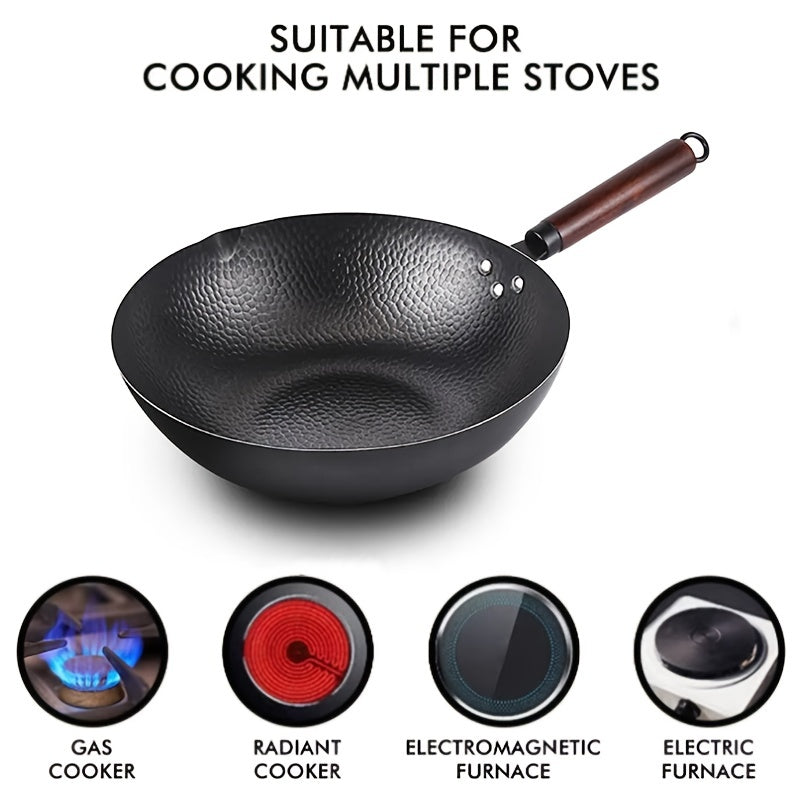 Cast Iron Skillet with Lid 32cm Non-Stick Induction Gas Stove Suitable for Home Cooking