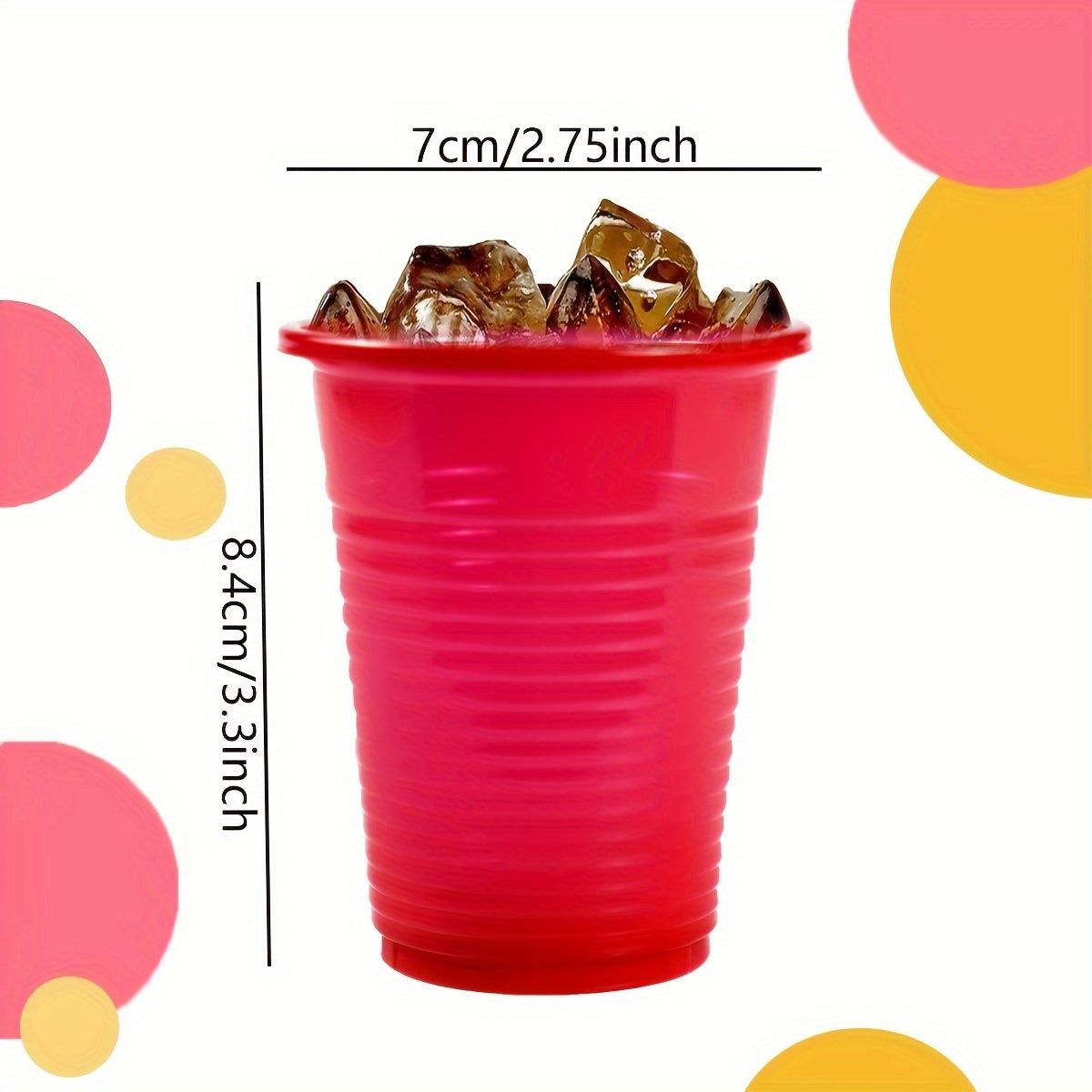 50-100 Pack 7oz Clear Plastic Cups Disposable Party Cups for Indoor Outdoor Events