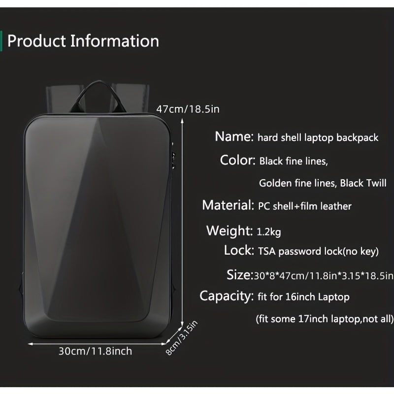 Men's Expandable Travel Backpack Water-Resistant Anti-Theft Charging Shoulder Bag