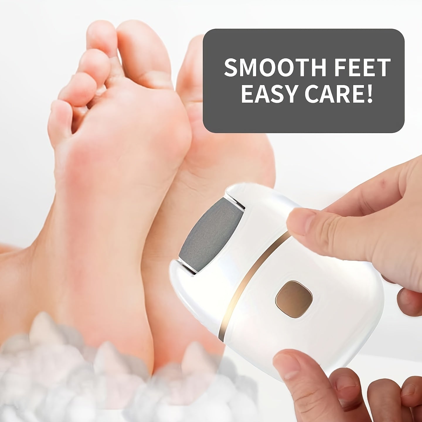 Portable Foot Grinder with 3 Replaceable Heads USB Rechargeable Callus Remover for Hard Skin