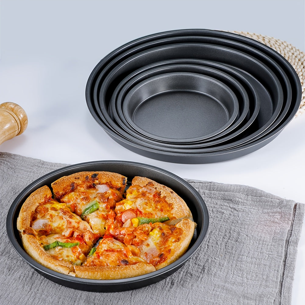 Non-Stick Pizza Baking Pan 8/10 Inch Carbon Steel Heat Resistant Easy to Clean