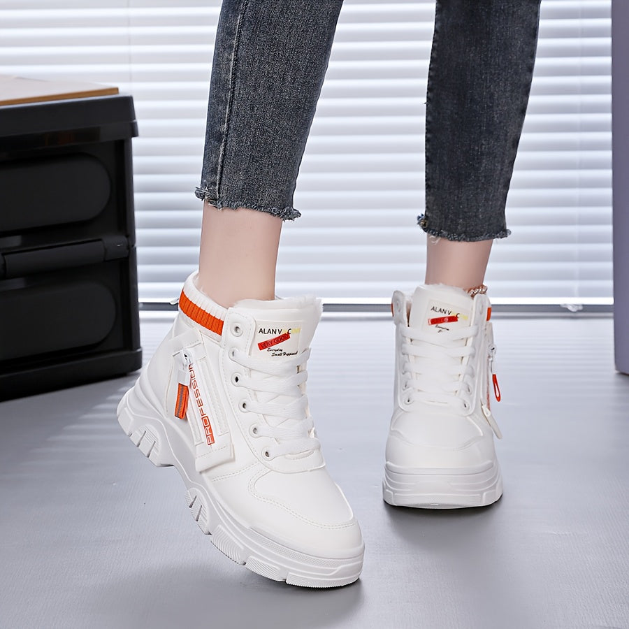 Women's Winter Insulated Snow Boots Faux Cover Platform Traction Waterproof