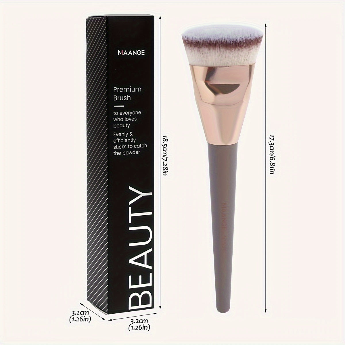 Flat-Top Foundation Brush for Liquid, Powder, BB Cream Nylon Bristles