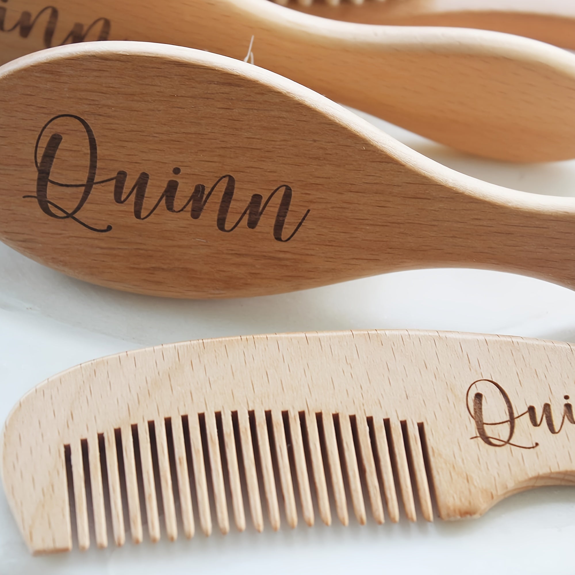 Set of 3 Hair Care Tools: Shampoo Brush, Wooden Comb, Air Cushion Head Cleaner