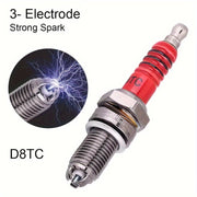 D8TC 3-Electrode Spark Plug for Motorbike ATV 125cc 150cc 200cc 250cc
