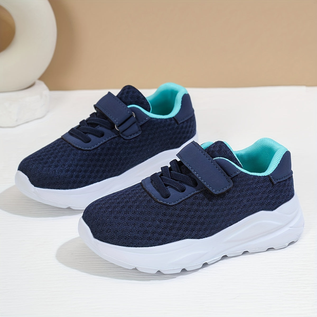 Boys Breathable Casual Sports Shoes Solid Color Fabric Sneakers for Kids