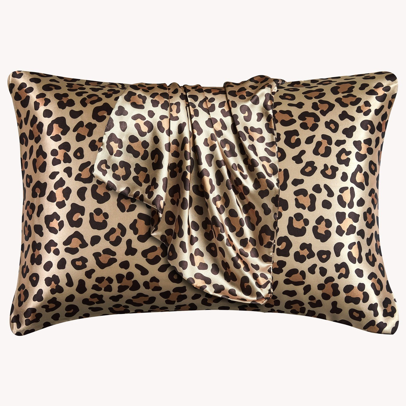 Juego de fundas de almohada de satén con diseño de estampado de leopardo para decoración de dormitorio