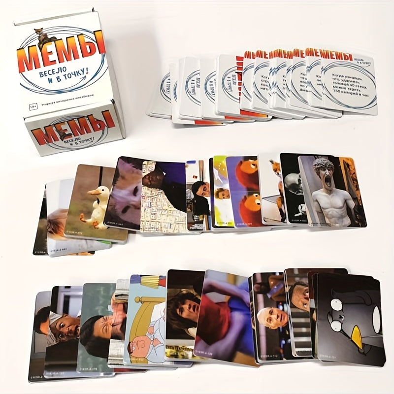 Memes Card Game with 250 Funny Memes, 100 Cards, Sturdy Cardboard Box for Office Parties