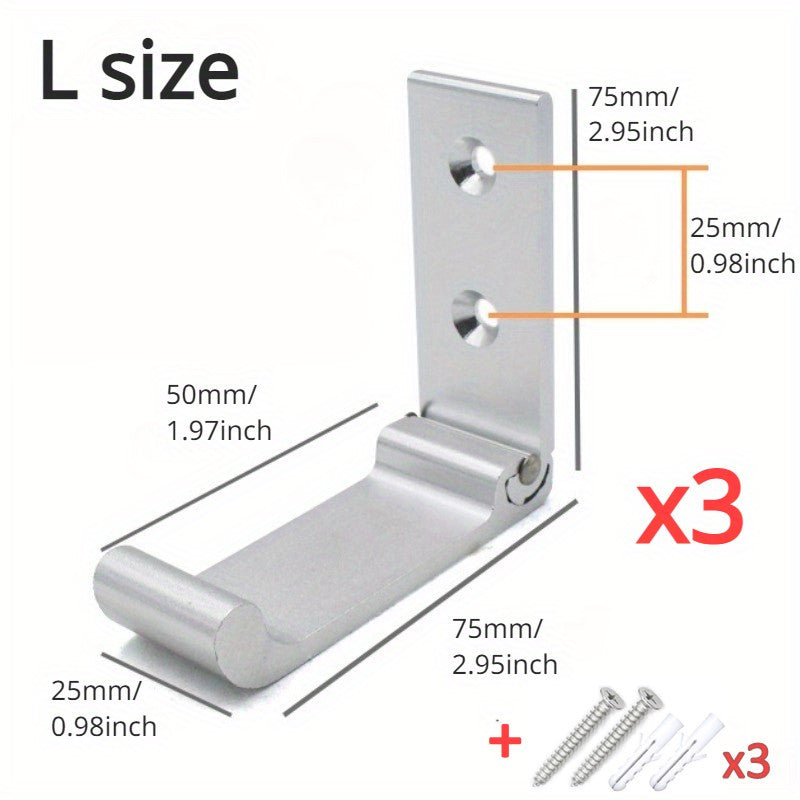 Foldable Wall Hooks Black Gold Silver for Bathroom Bedroom Coat Rack Robe Hanger