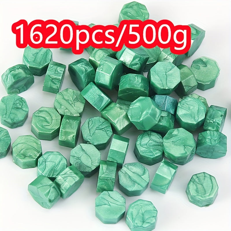 1620pcs 500g Octagonal Sealing Wax Particles for Envelope Gift Box DIY Retro Bulk Sealing Wax