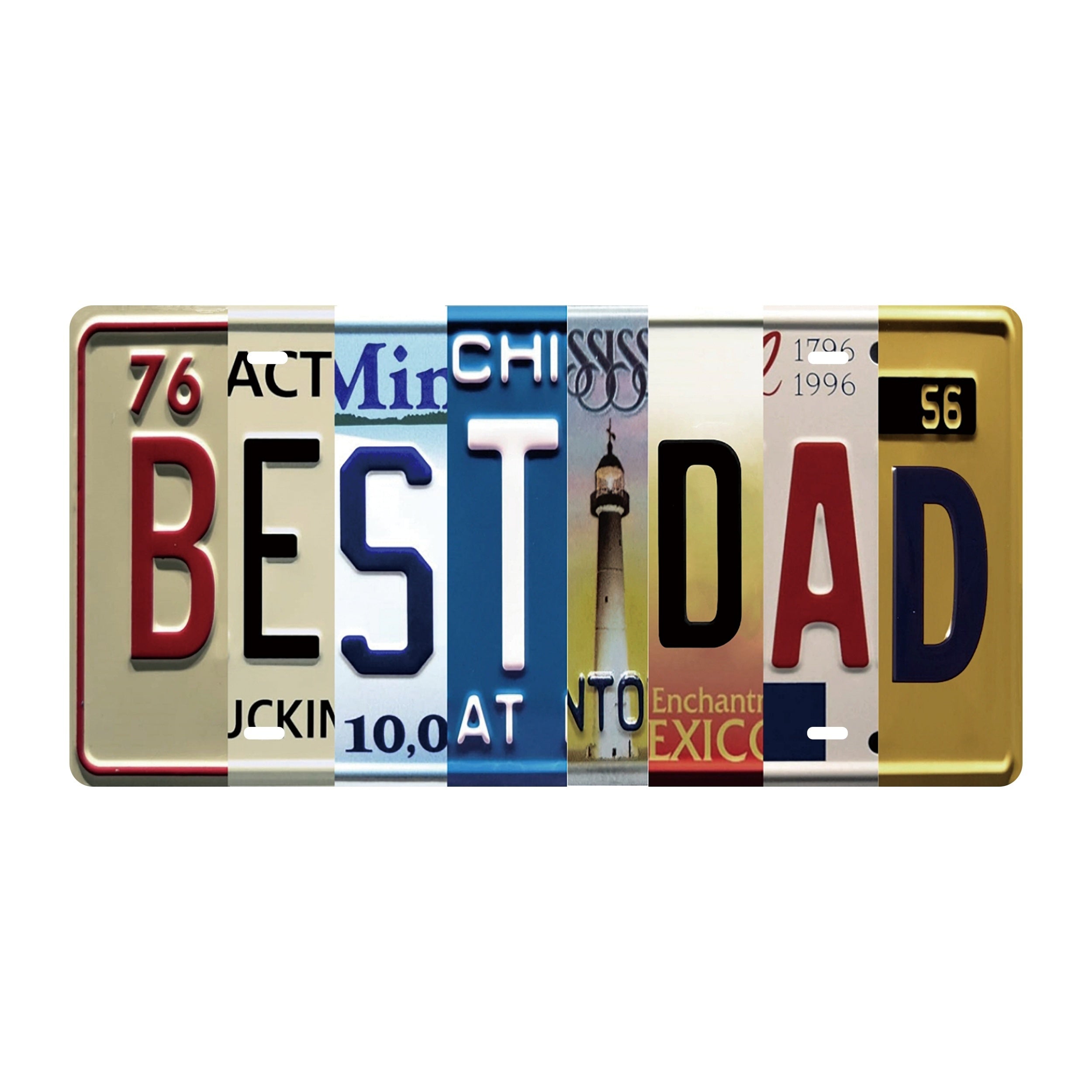 Kulgu otasi raqami metall belgi, Otalar kuni devor bezaklari uchun 11.81x5.91 dyuym