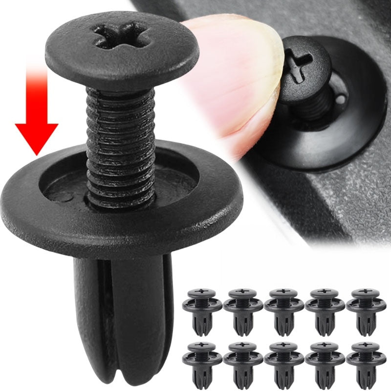 50Pcs Plastic Rivet Fasteners 8mm Push Clips for Car Door Panel Trim